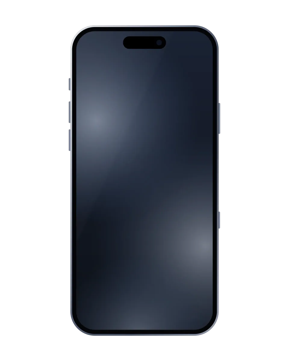 iPhone 17 Pro Max nuevo y sellado, Azul profundo: ilustración del frente