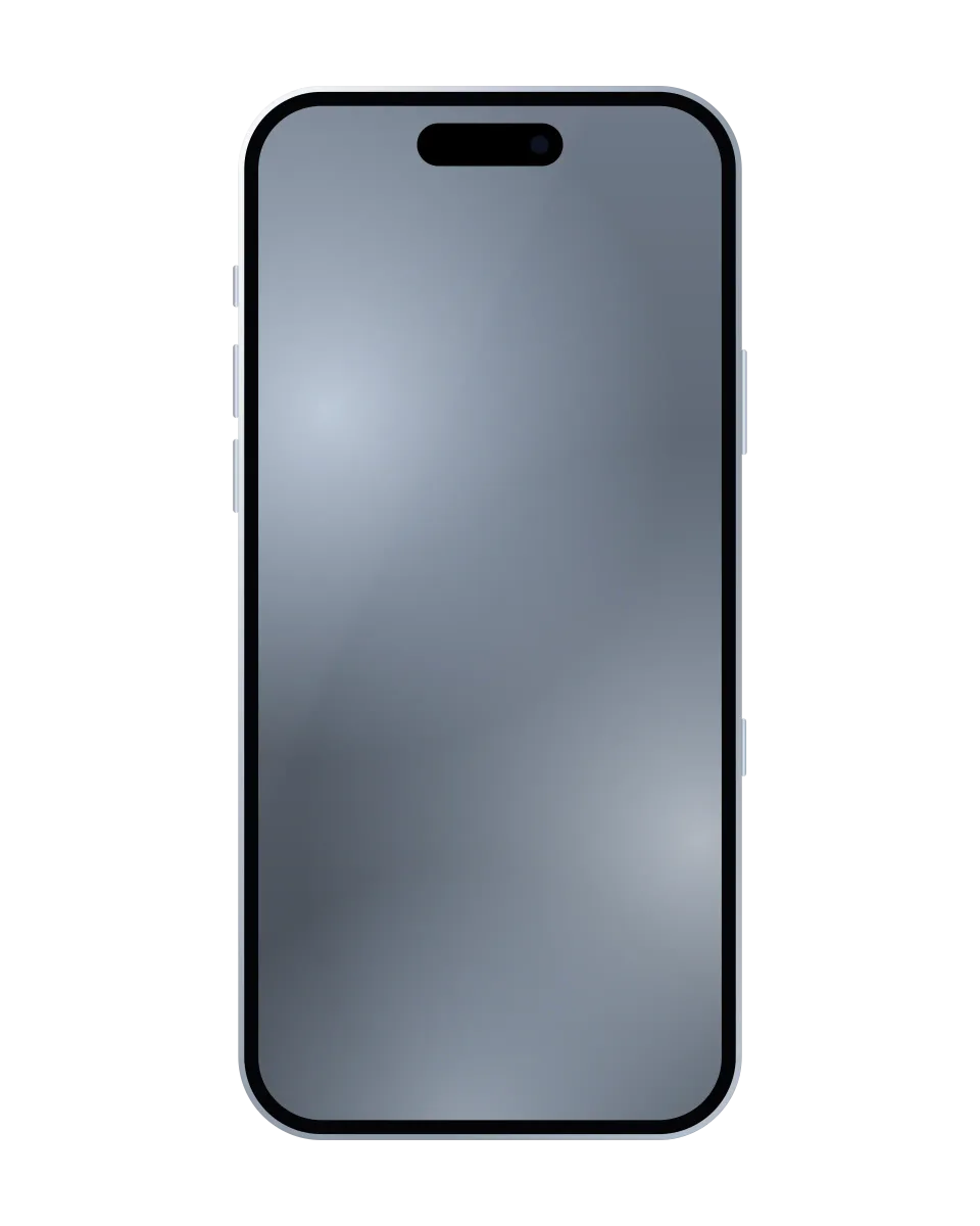 iPhone 17 nuevo y sellado, Azul neblina: ilustración del frente