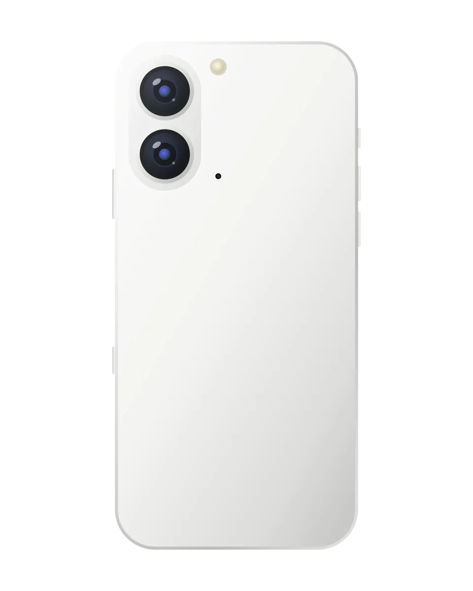 iPhone 17 nuevo y sellado, Blanco: ilustración del reverso