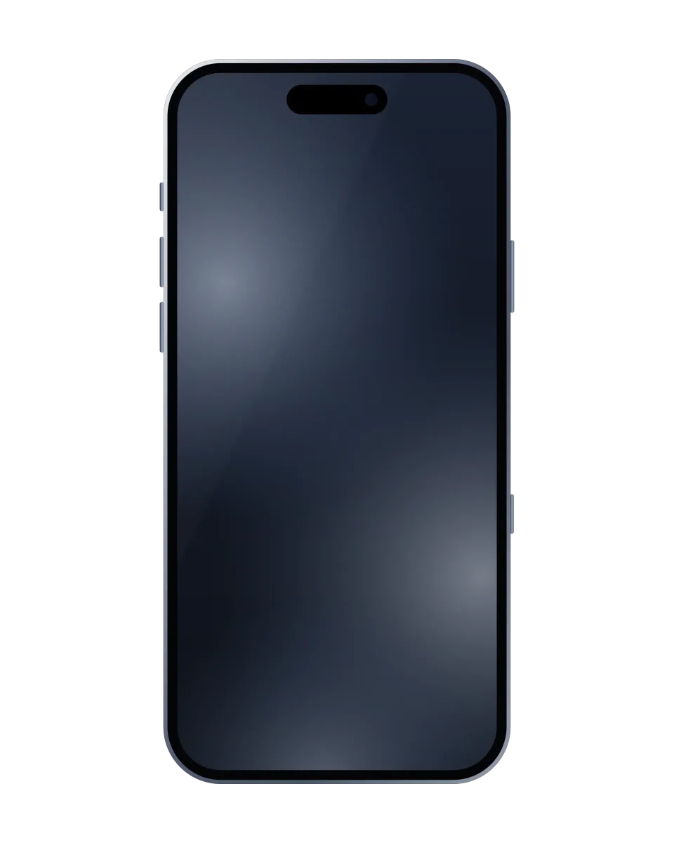 iPhone 17 Pro nuevo y sellado, Azul profundo: ilustración del frente