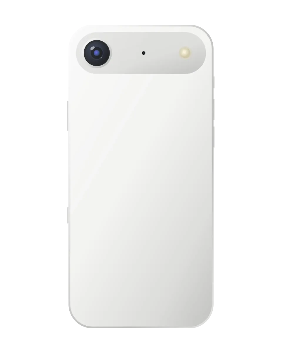 iPhone Air nuevo y sellado, Blanco nube: ilustración del reverso