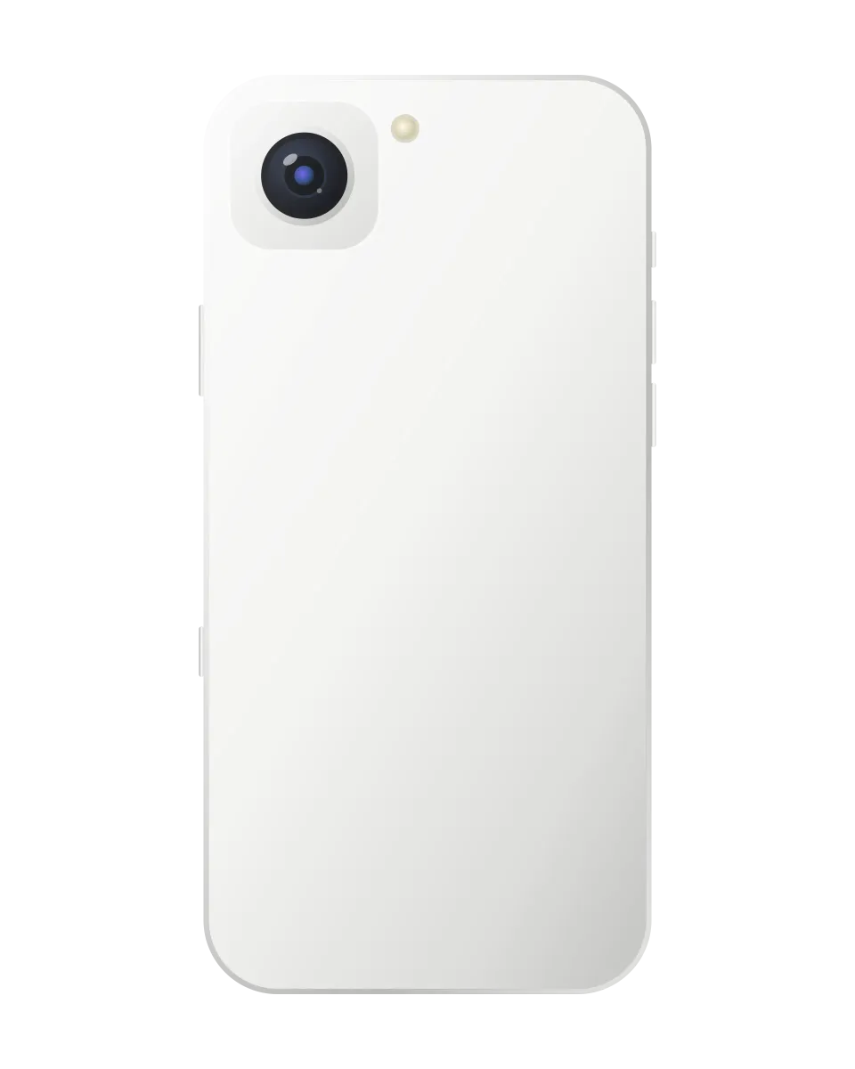 iPhone 17e nuevo y sellado, Blanco: ilustración del reverso