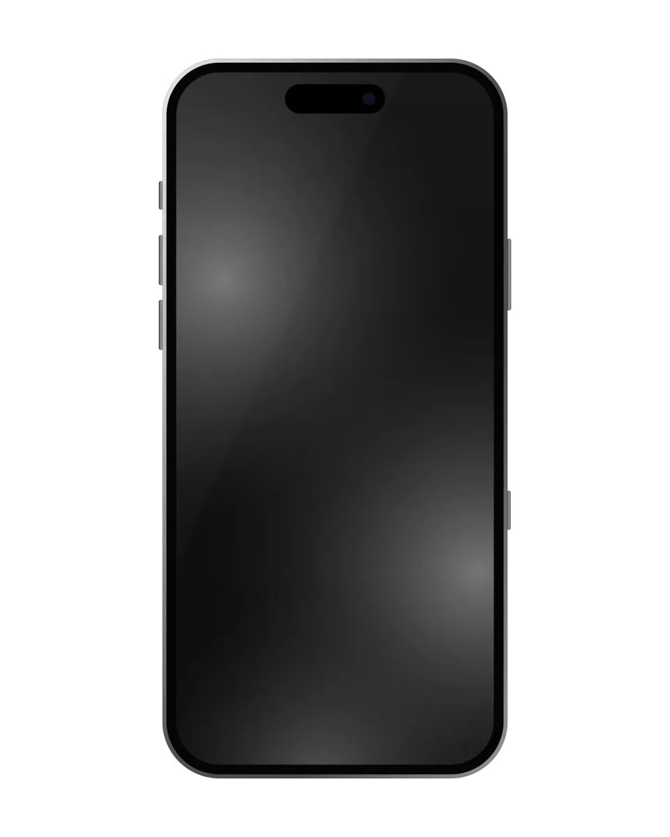 iPhone 18 Pro nuevo y sellado, Negro: ilustración del frente