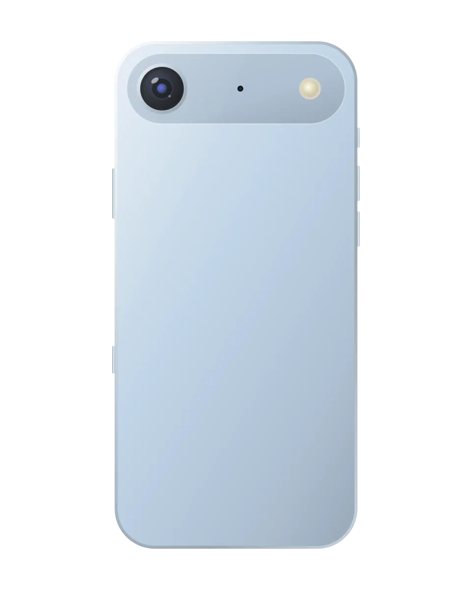 iPhone Air nuevo y sellado, Azul cielo: ilustración del reverso
