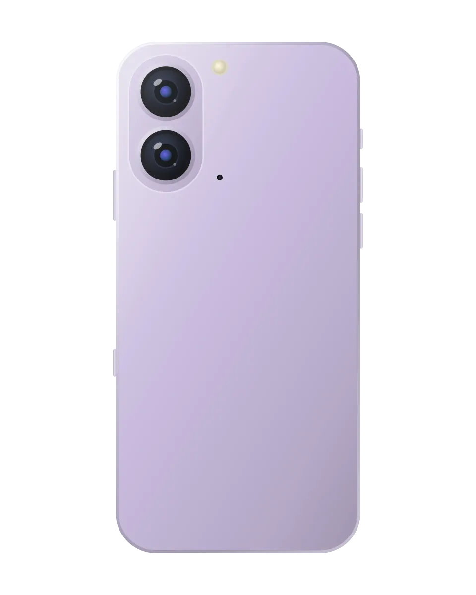 iPhone 17 nuevo y sellado, Lavanda: ilustración del reverso